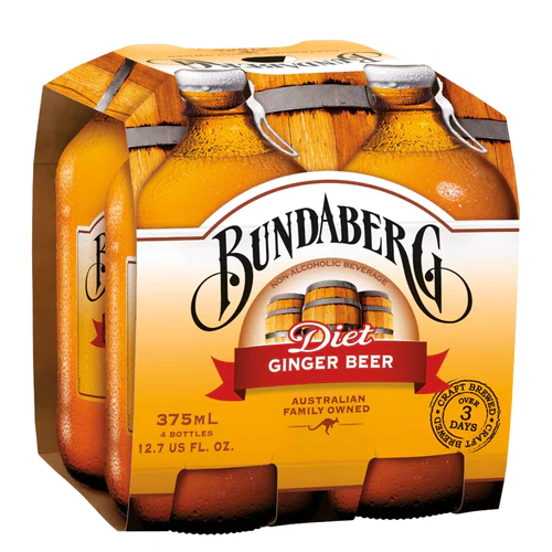 Bundaberg Diet Ginger Beer 4pk 375ml
